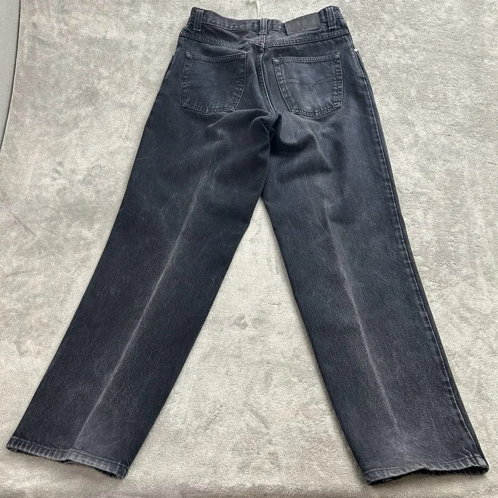Anchor Blue Baggy Jeans 28x31 Faded Black Loose Wide Leg Skater Grunge Y2K Fades